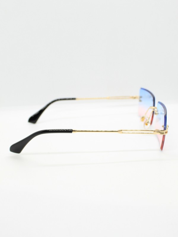 Lente de Sol Color Celeste-Rosado