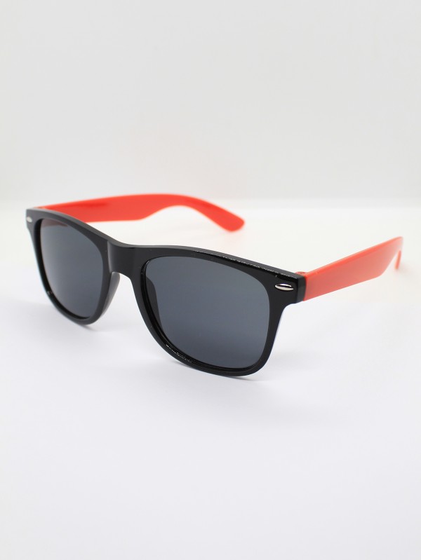 Lente de Sol Color Negro-Rojo
