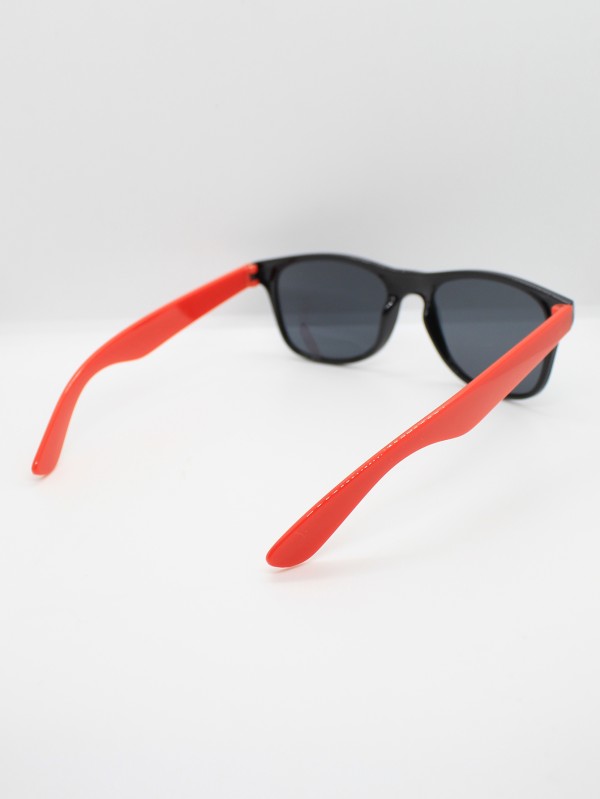 Lente de Sol Color Negro-Rojo