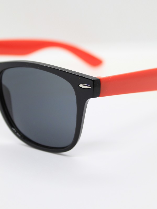 Lente de Sol Color Negro-Rojo