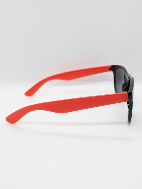 Lente de Sol Color Negro-Rojo