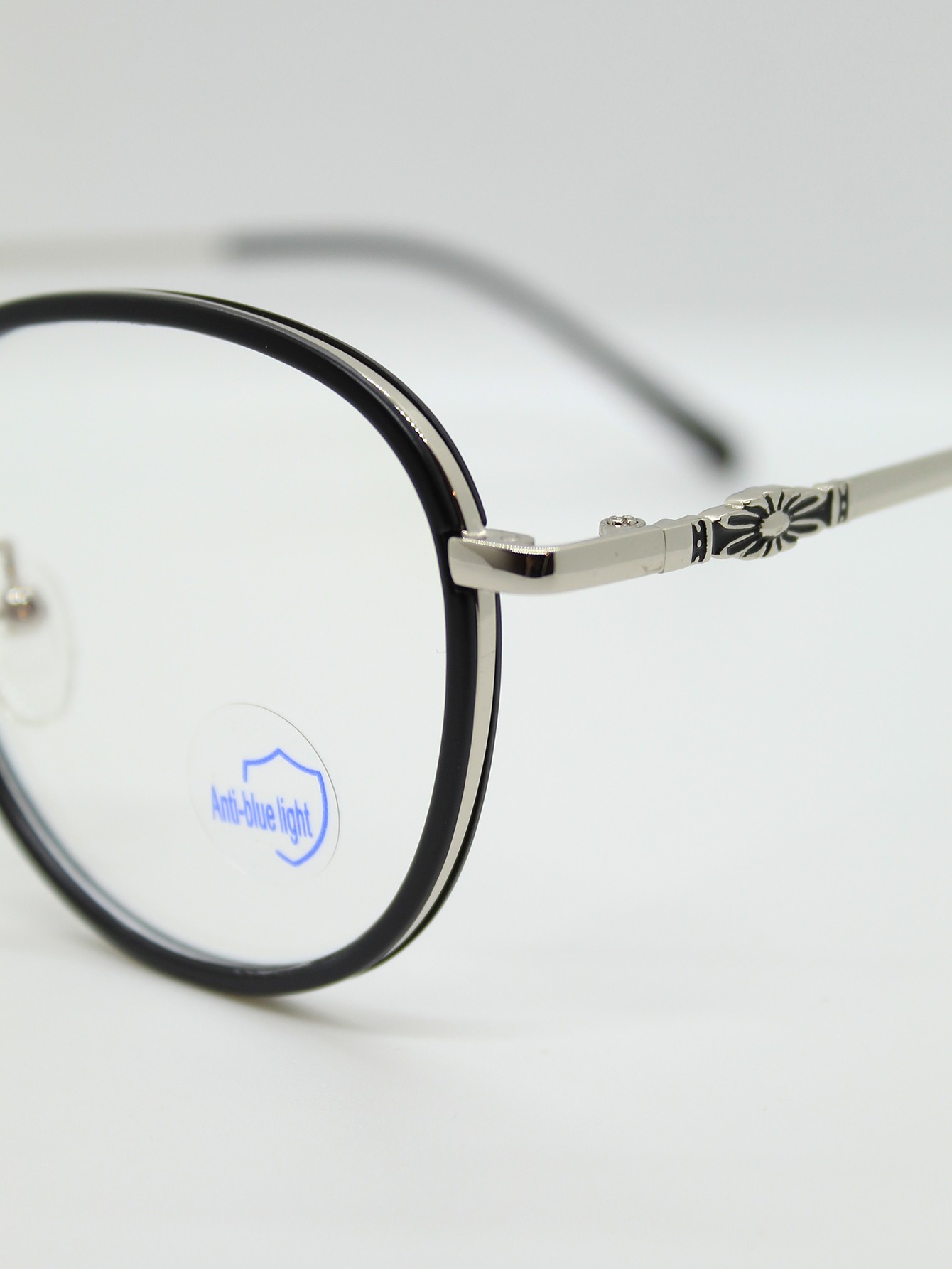 Lente de Filtro Azul Color Negro Plata