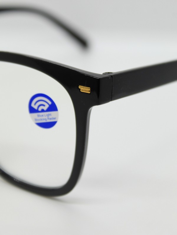 Lente de Filtro Azul Color Negro Brillante