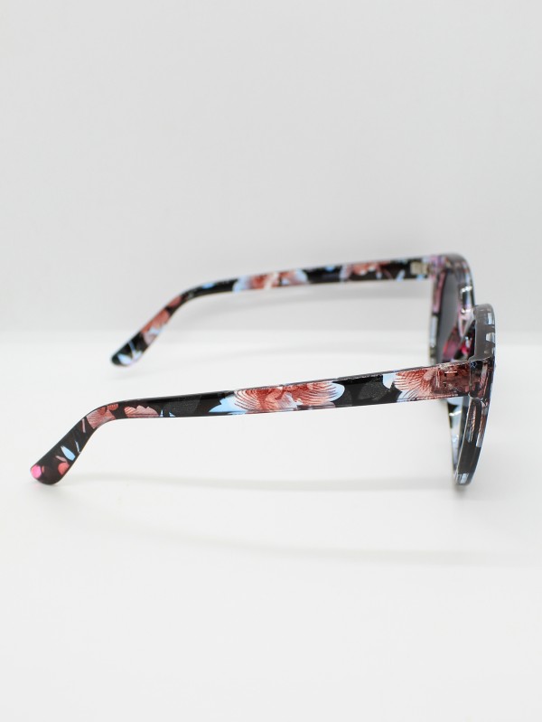 Lente de Sol Color Negro-Floreado