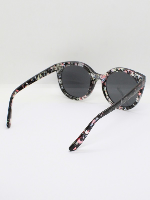 Lente de Sol Color Negro-Floreado VG