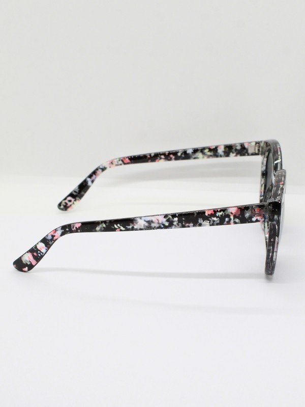 Lente de Sol Color Negro-Floreado VG