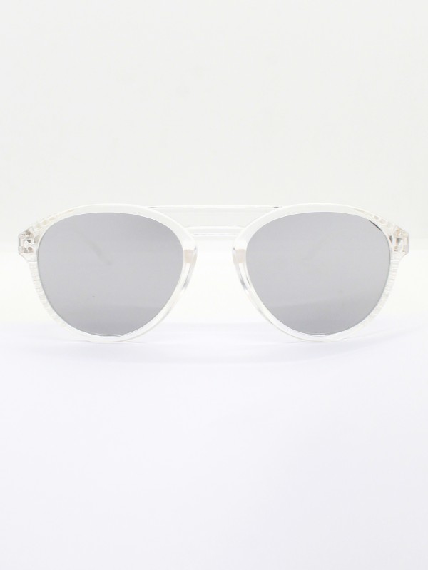 Lente de Sol Color Transparente Plata