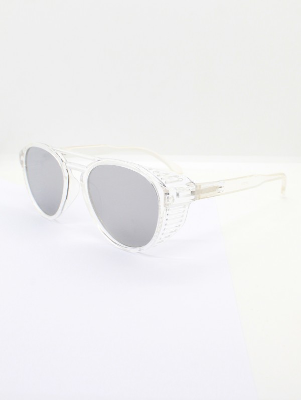 Lente de Sol Color Transparente Plata