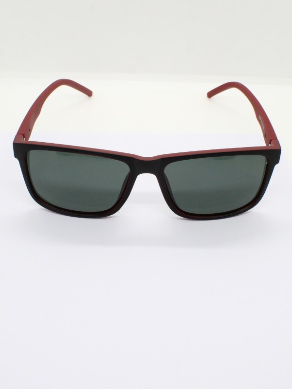 Lente de Sol Polarizado Color Negro Rojo