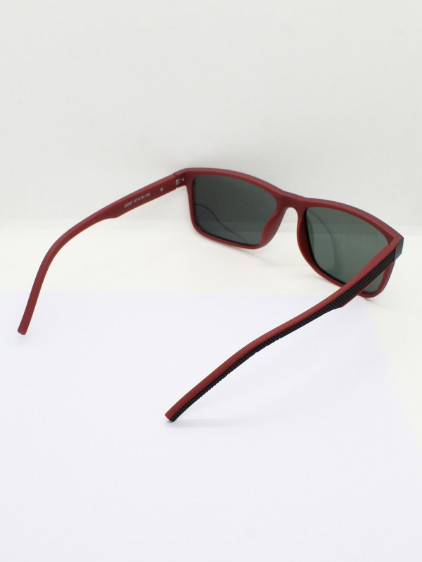 Lente de Sol Polarizado Color Negro Rojo