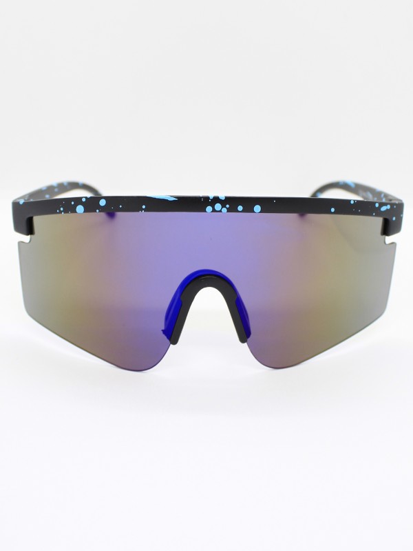 Lente de Sol Color Negro-Celeste